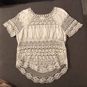 Small white lace top